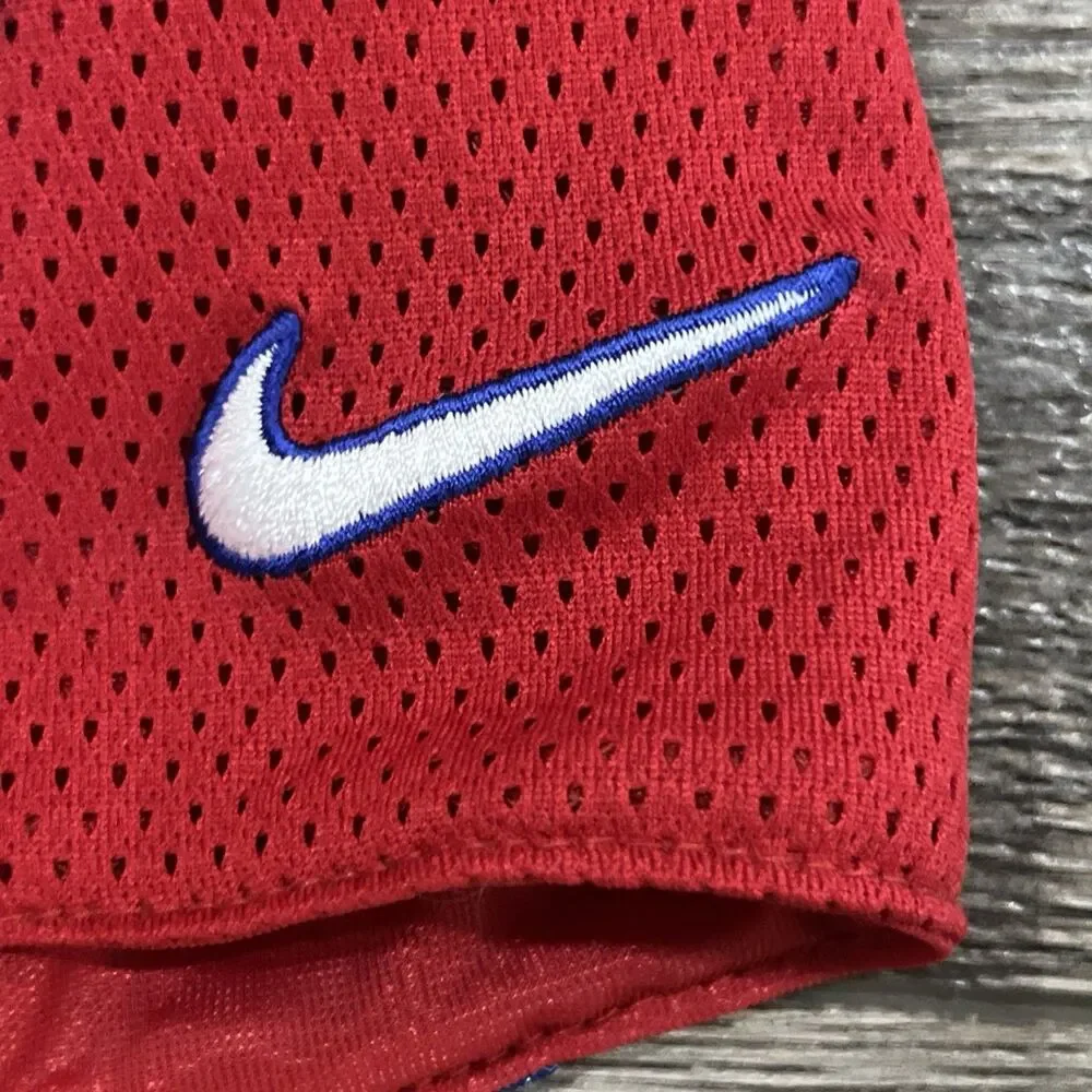 Vintage Y2K Nike Gray Tag Baggy Basketball Shorts Red Blue - Men’s Medium